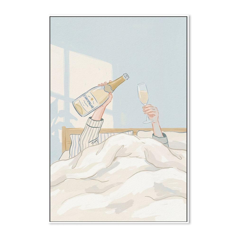 wall-art-print-canvas-poster-framed-Champagne Morning in Bed-5