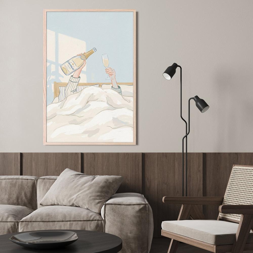 wall-art-print-canvas-poster-framed-Champagne Morning in Bed-8