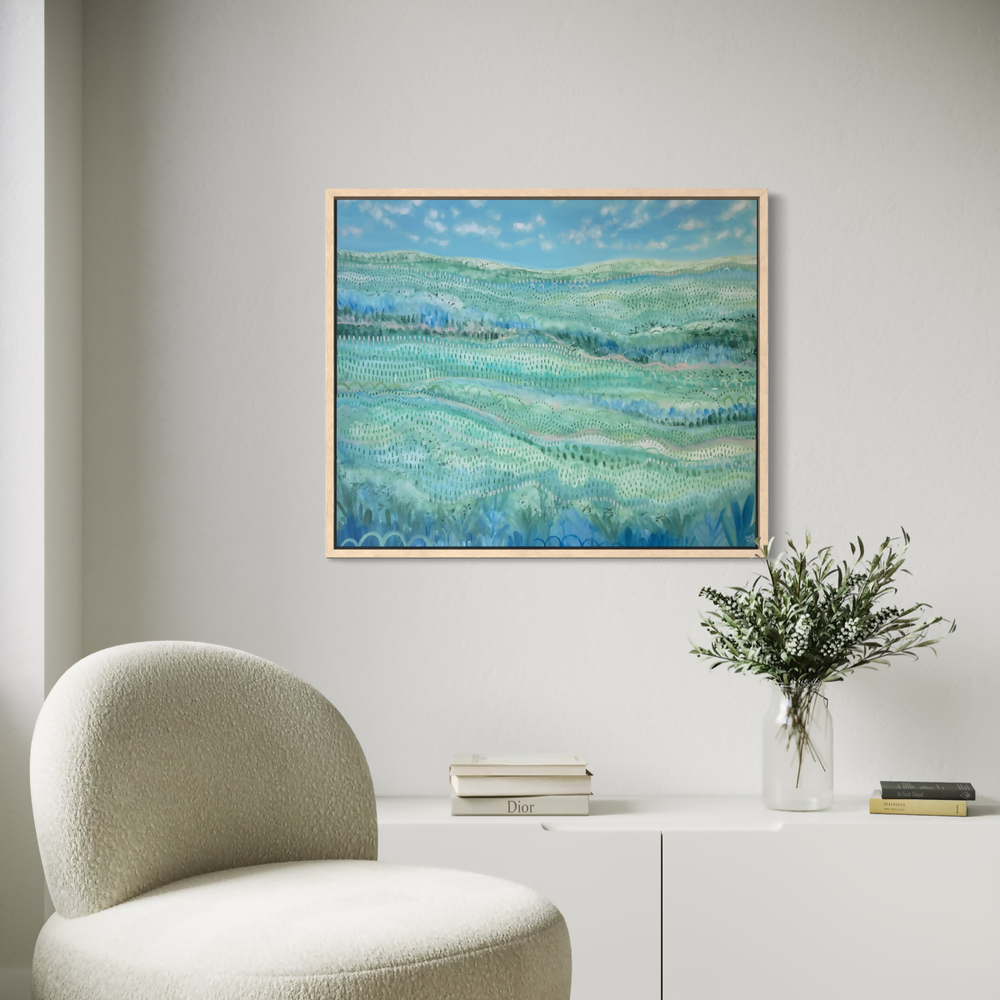 Chasing Blue-by-Debra Duffy Original Art-wall-art-print-canvas-poster-framed-Gioia