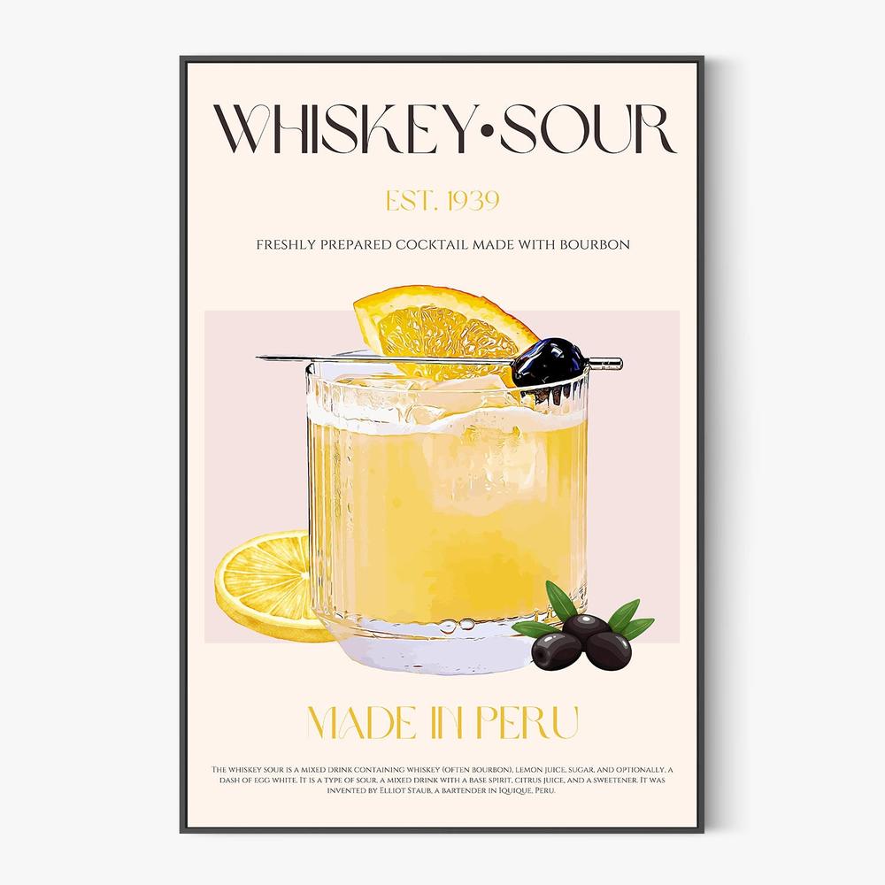 Classic Whiskey Sour-by-Nazma Khokhar-wall-art-print-canvas-poster-framed-Gioia