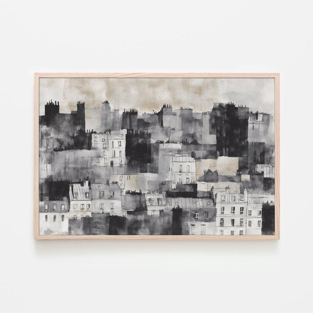 Cloudy Paris-by-Jordão de Abreu-wall-art-print-canvas-poster-framed-Gioia