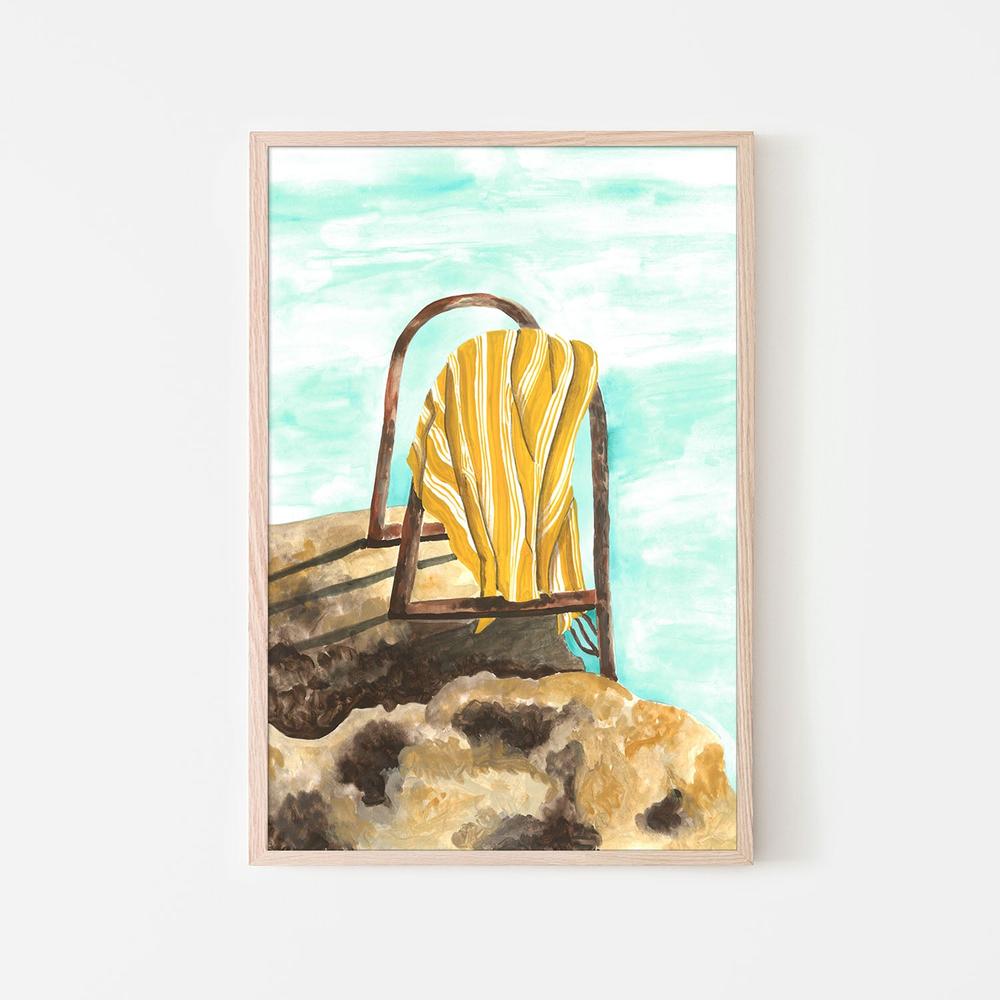wall-art-print-canvas-poster-framed-Coastal Beach Towel-6