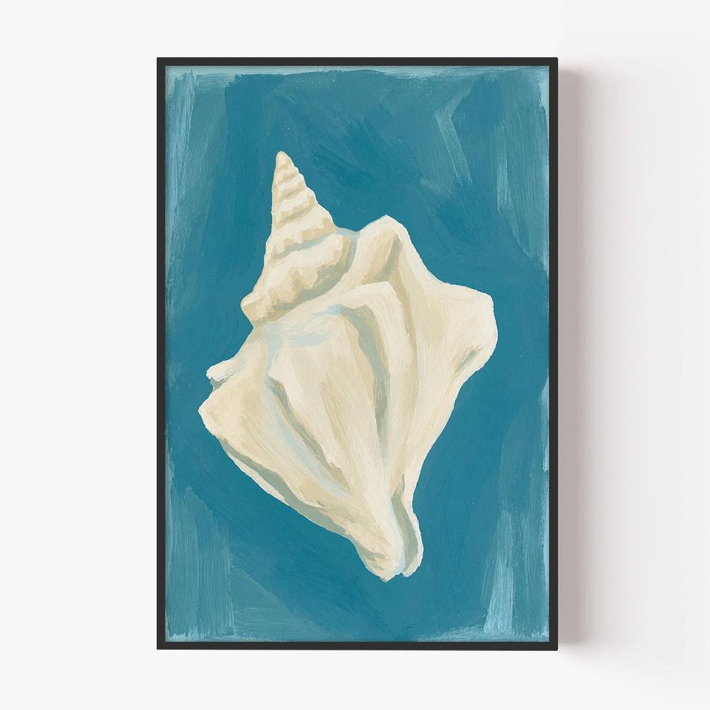 Coastal Scallop Shell-by-Lady Hana-wall-art-print-canvas-poster-framed-Gioia