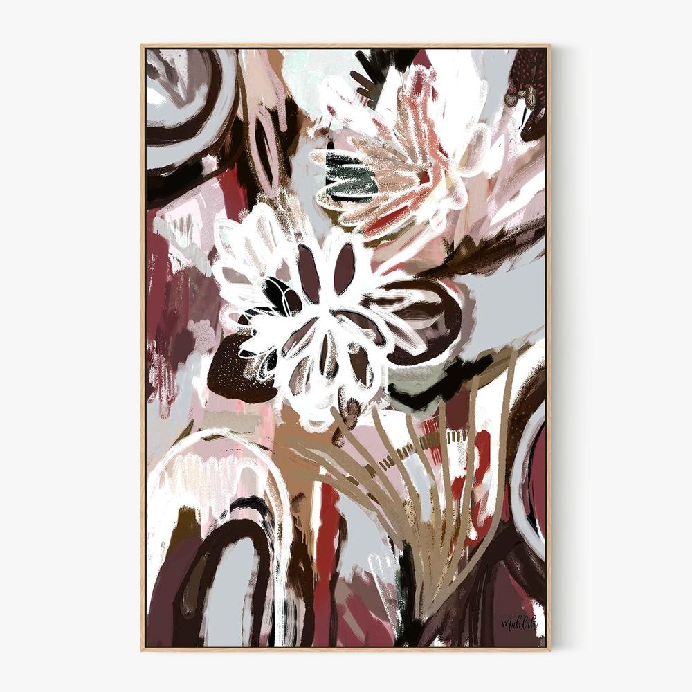 Coco Abstract, Burgundy tone-by-Inkheart Designs-wall-art-print-canvas-poster-framed-Gioia