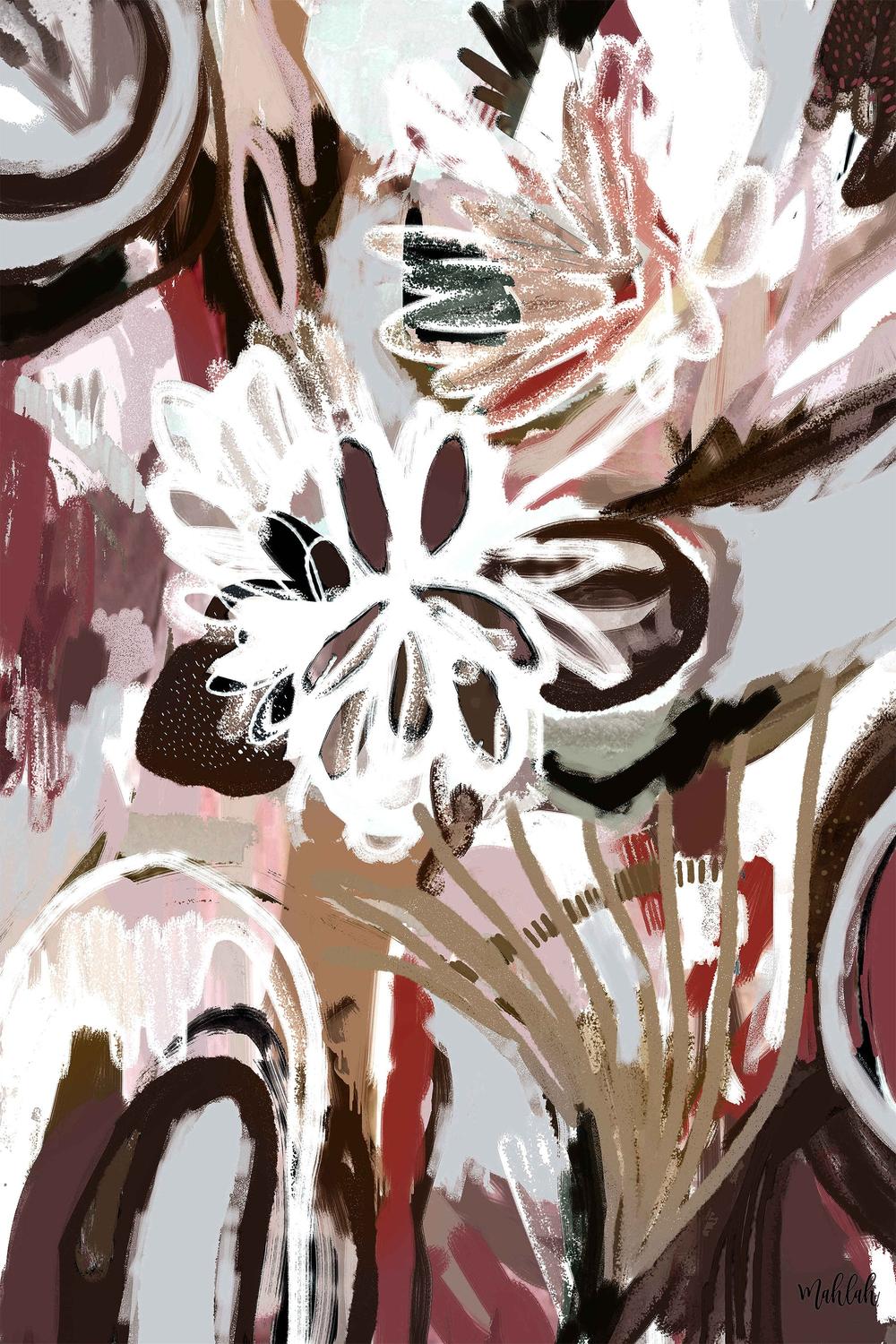 Coco Abstract, Burgundy tone-by-Inkheart Designs-wall-art-print-canvas-poster-framed-Gioia