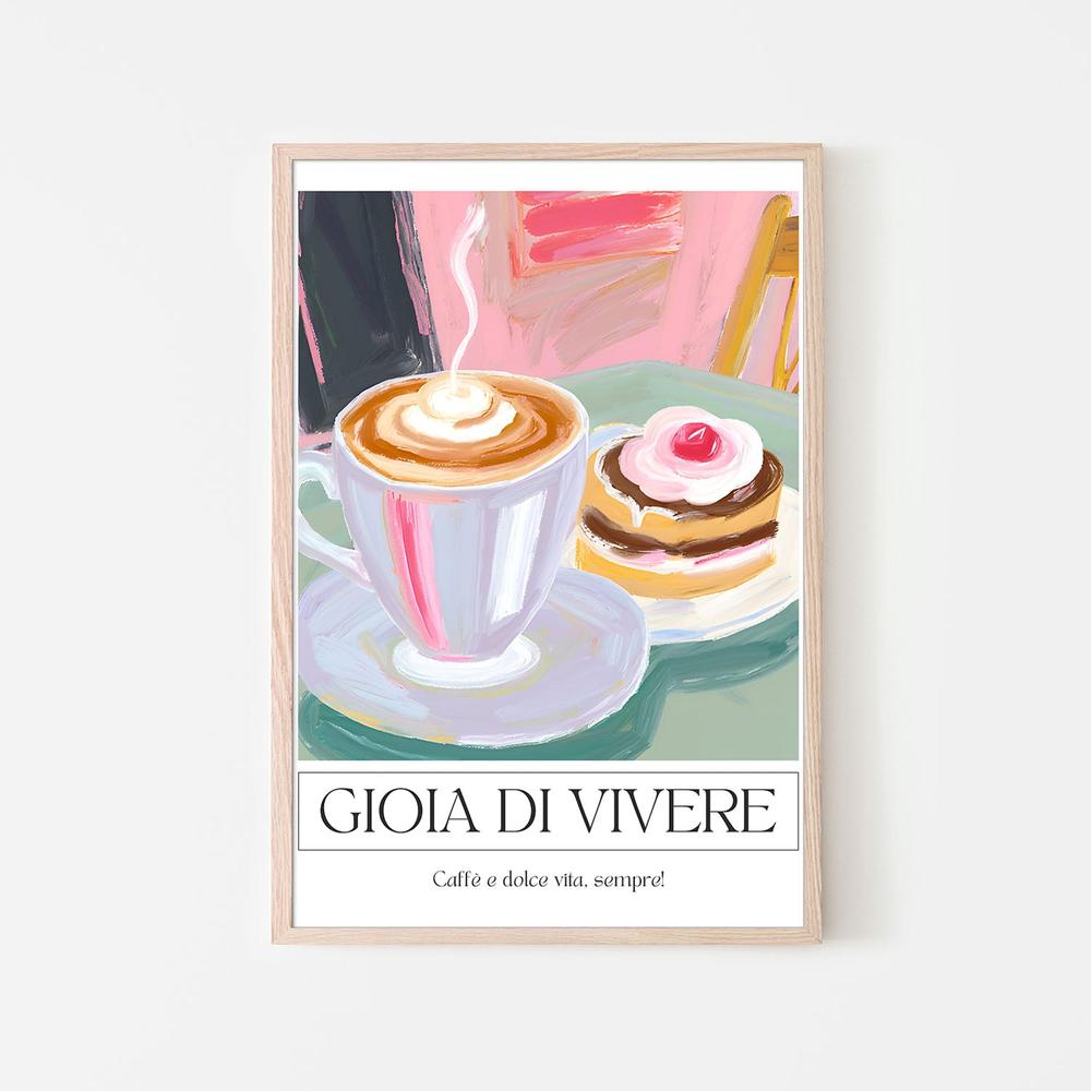 Coffee and Sweet Treat-by-Ohkimiko-wall-art-print-canvas-poster-framed-Gioia
