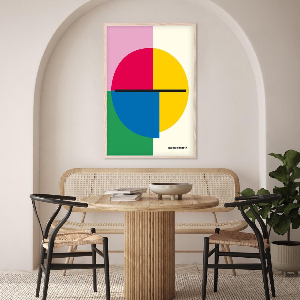Colorful Geometric Circle-by-SERGIO ORTIZ-wall-art-print-canvas-poster-framed-Gioia