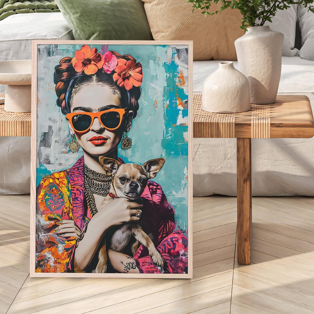 Colorful Portrait Chihuahua-by-SHANDU-wall-art-print-canvas-poster-framed-Gioia