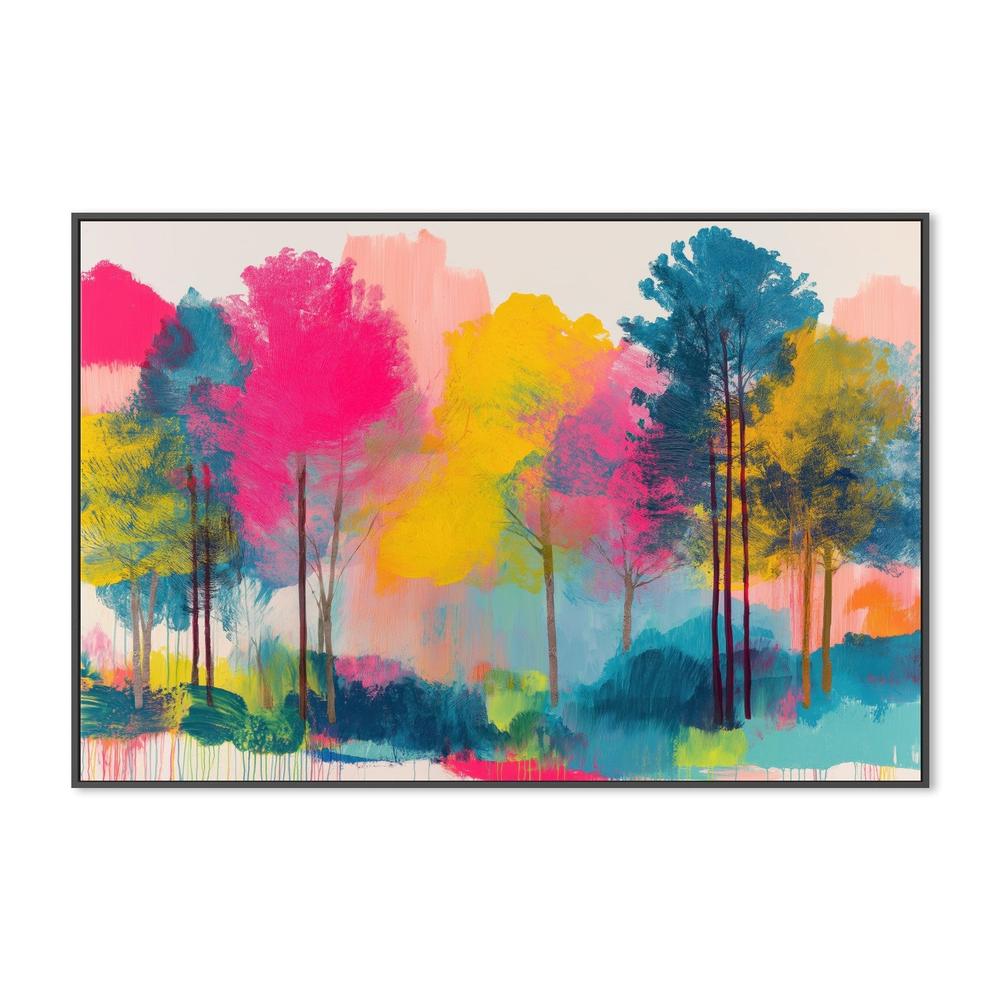 Colorful Trees Fading Into Mist-by-Chromatic Storm Studio-wall-art-print-canvas-poster-framed-Gioia