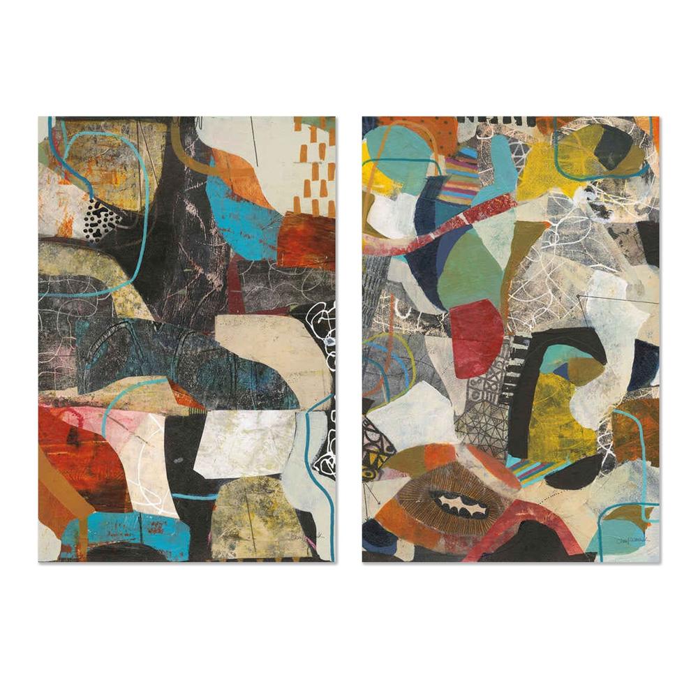 Commotion & Tilt, Set Of 2-by-Cheryl Warrick-wall-art-print-canvas-poster-framed-Gioia