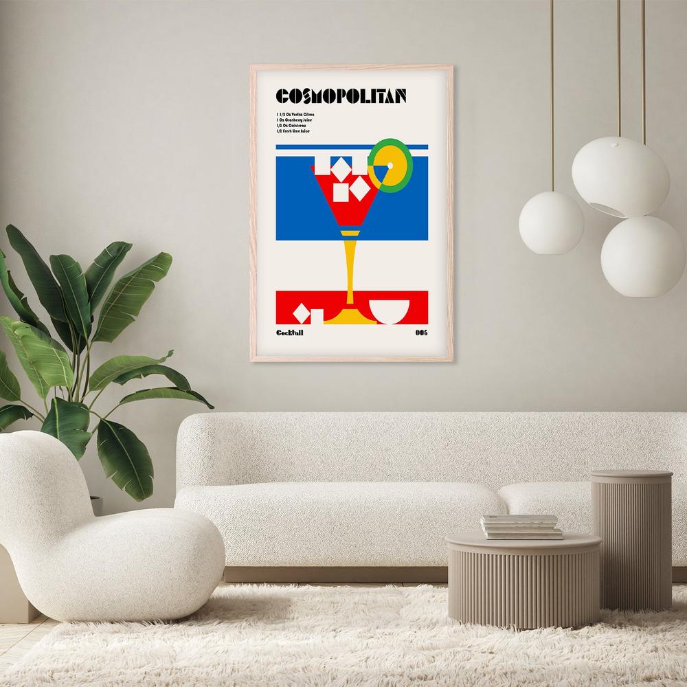 Cosmopolitan Cocktail Recipe-by-Retrodrome-wall-art-print-canvas-poster-framed-Gioia
