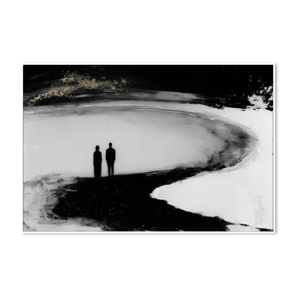 Couple Silhouette on Beach-by-Chromatic Storm Studio-wall-art-print-canvas-poster-framed-Gioia