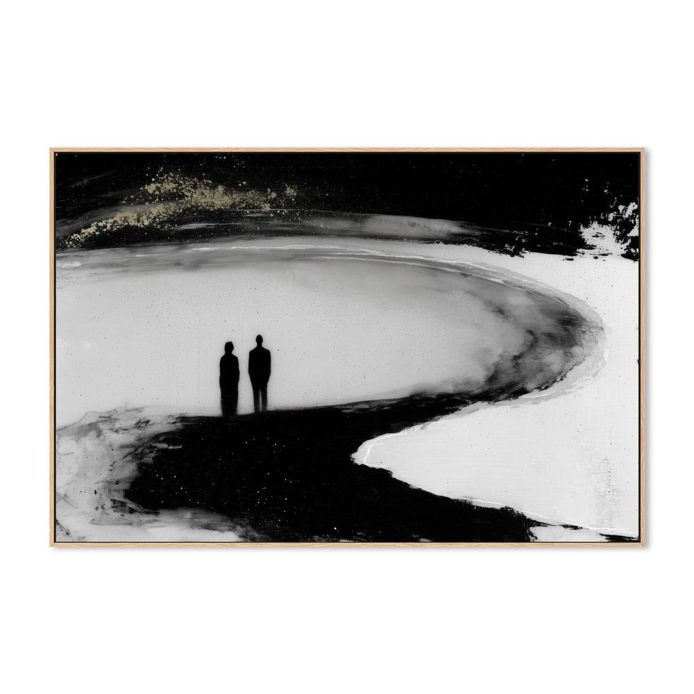 Couple Silhouette on Beach-by-Chromatic Storm Studio-wall-art-print-canvas-poster-framed-Gioia