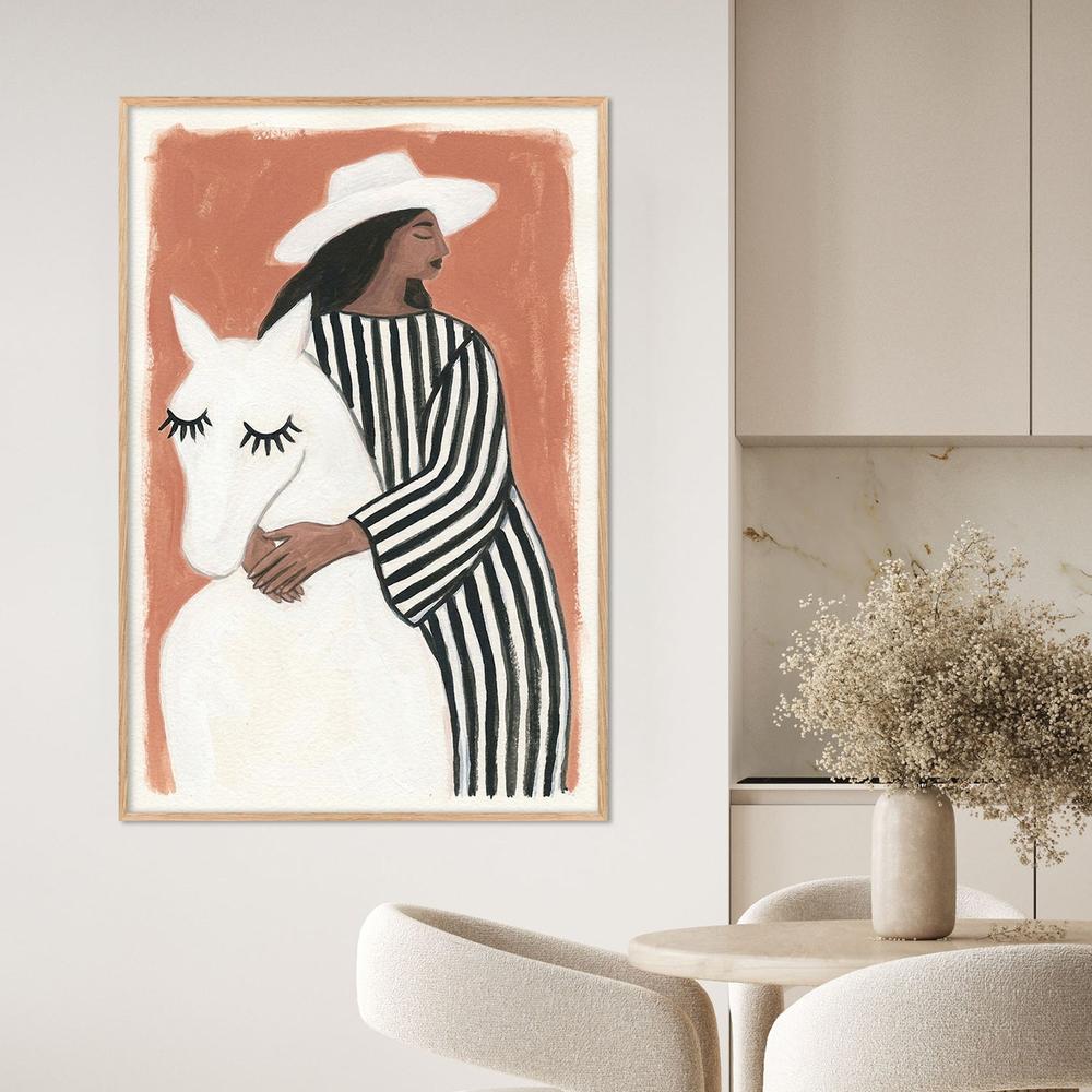 Cowgirl Companion-by-Lady Hana-wall-art-print-canvas-poster-framed-Gioia