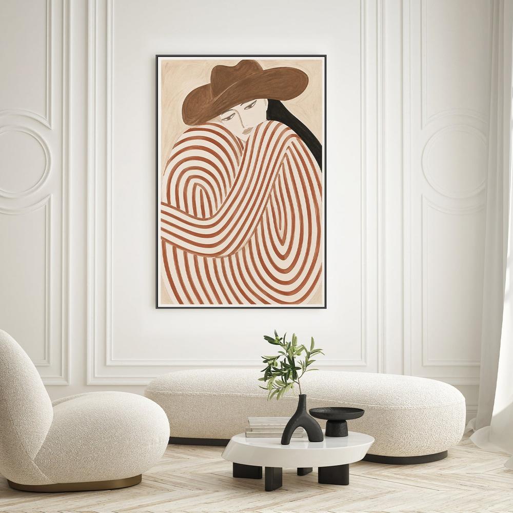 Cowgirl in Circles-by-Lady Hana-wall-art-print-canvas-poster-framed-Gioia