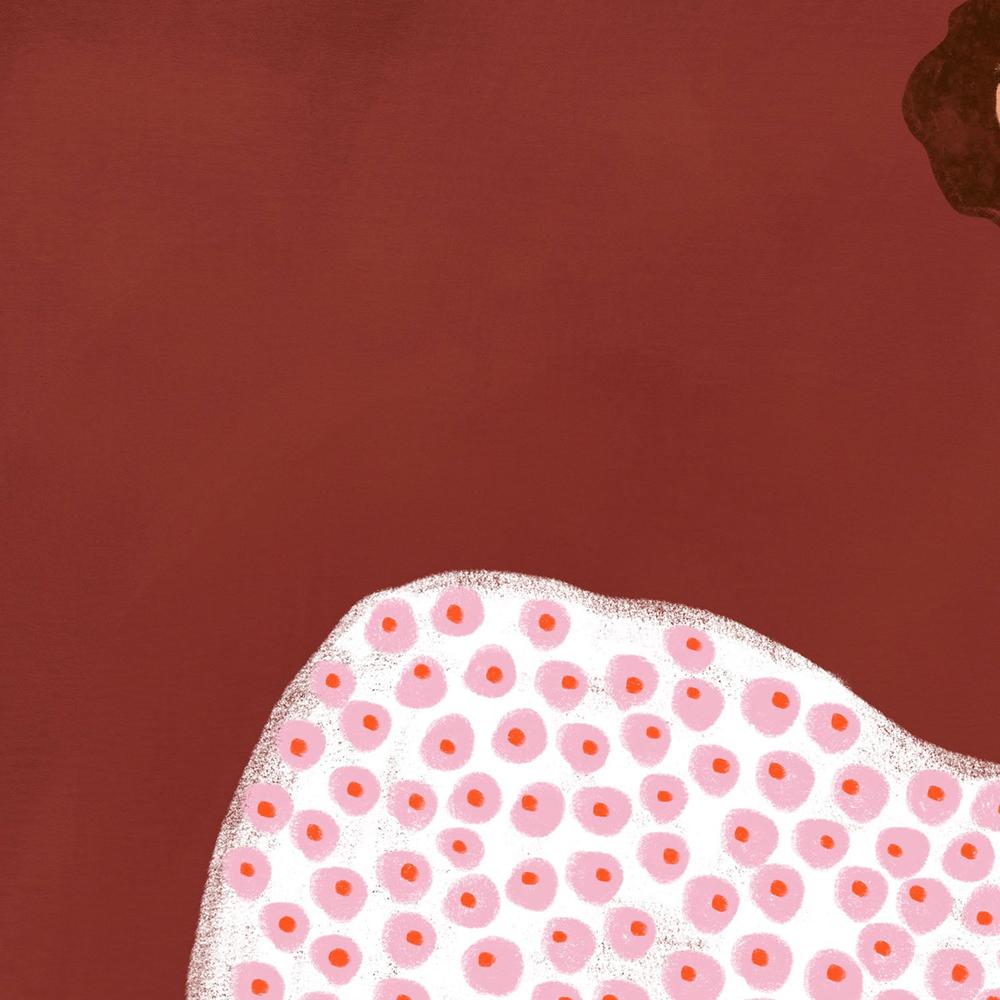 Cozy Dotted Woman-by-Bea Muller-wall-art-print-canvas-poster-framed-Gioia