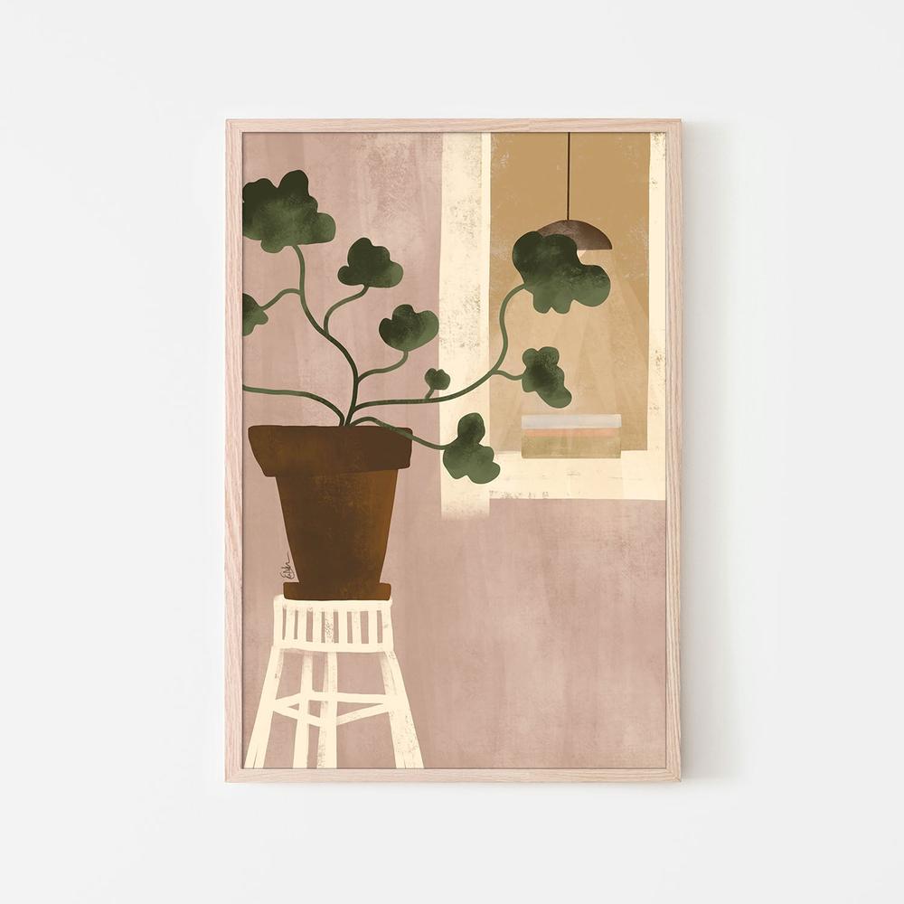 wall-art-print-canvas-poster-framed-Cozy Houseplant Window-6