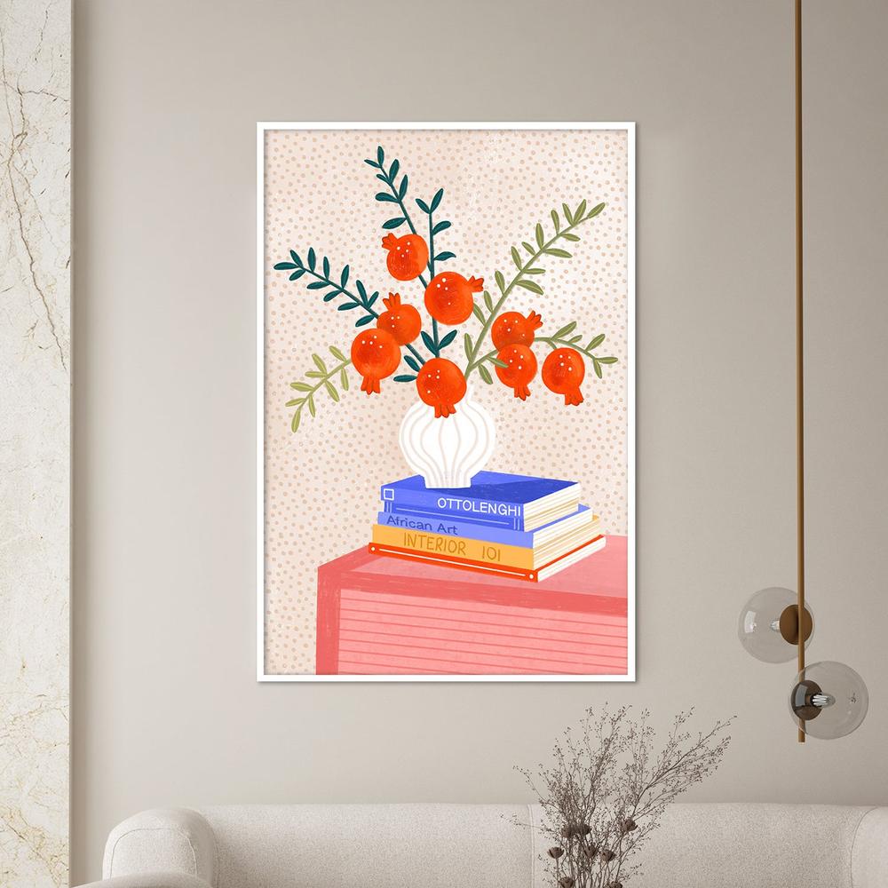 Cozy Tabletop Pomegranates-by-Bea Muller-wall-art-print-canvas-poster-framed-Gioia