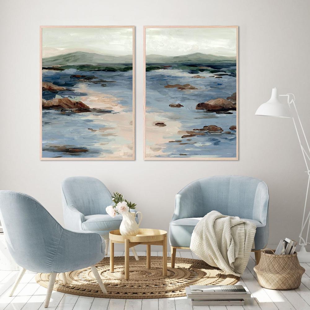 Crashing Tides, Style A & B, Set Of 2-by-Jacob Q-wall-art-print-canvas-poster-framed-Gioia