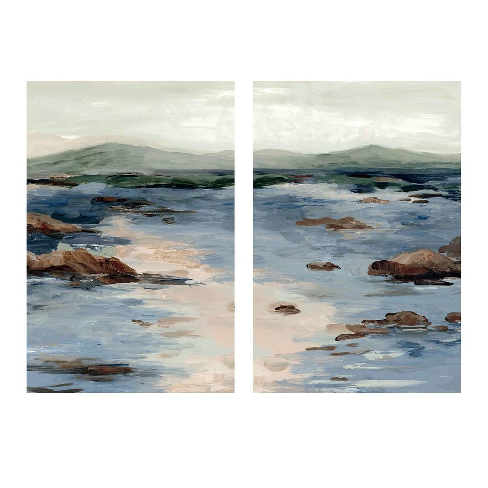Crashing Tides, Style A & B, Set Of 2-by-Jacob Q-wall-art-print-canvas-poster-framed-Gioia