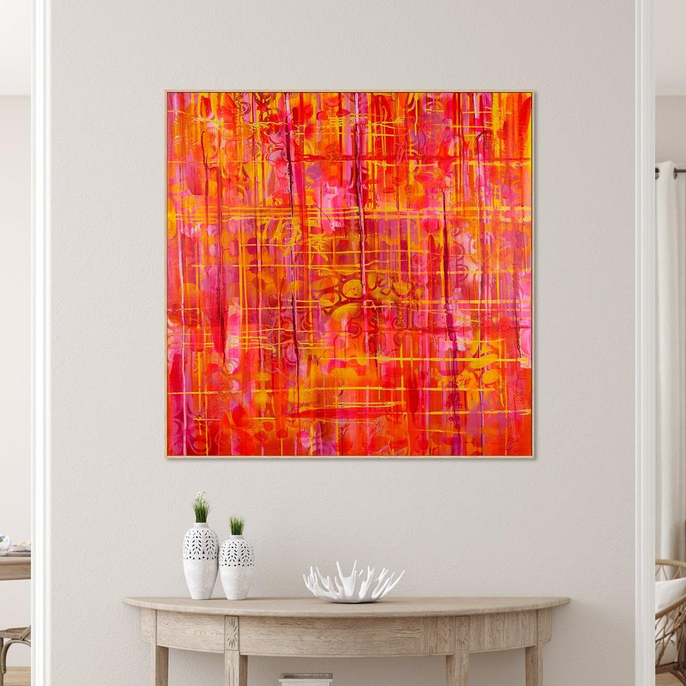Crimson tartan-by-Lindy Farley-wall-art-print-canvas-poster-framed-Gioia