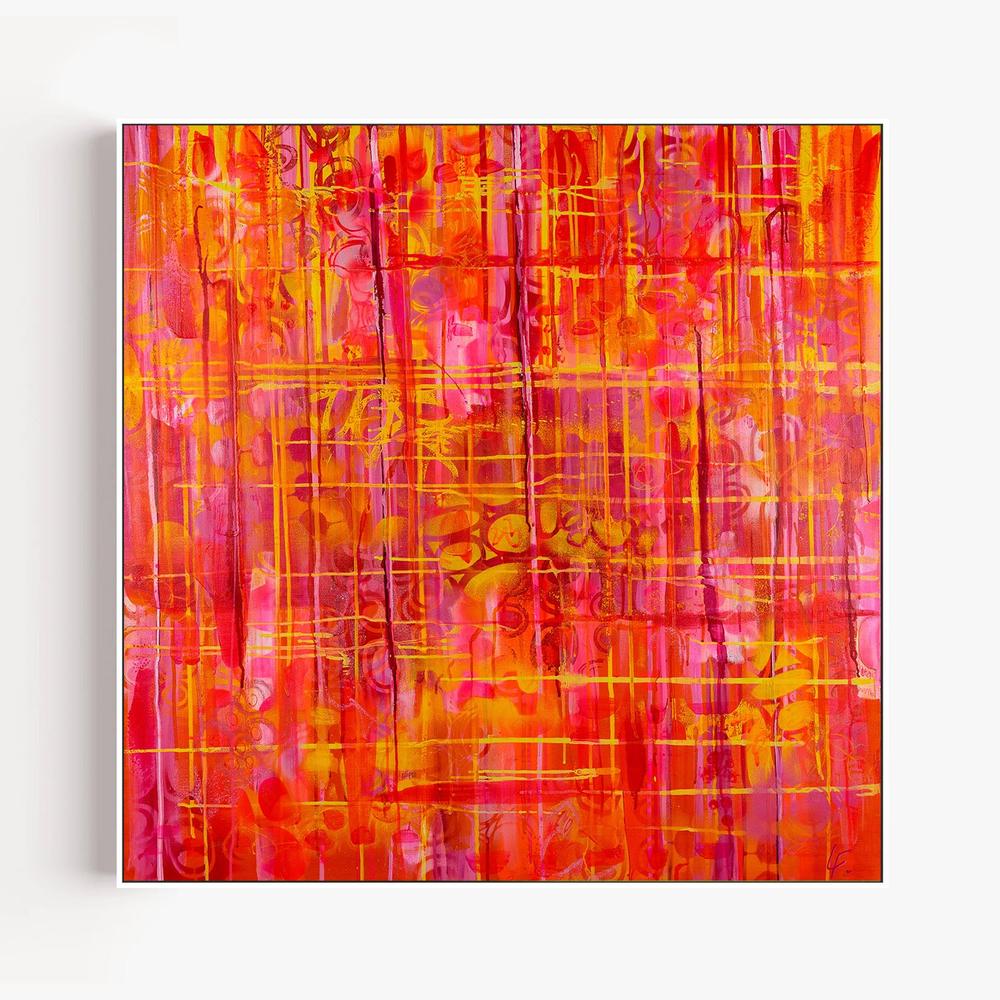 Crimson tartan-by-Lindy Farley-wall-art-print-canvas-poster-framed-Gioia