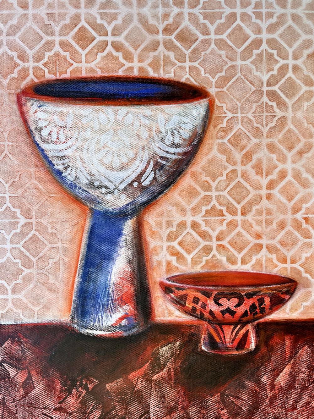 Still Life With Decorated Vessels