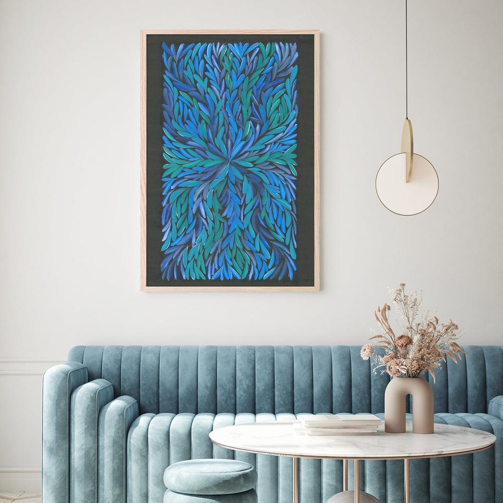 healing leaves-blue