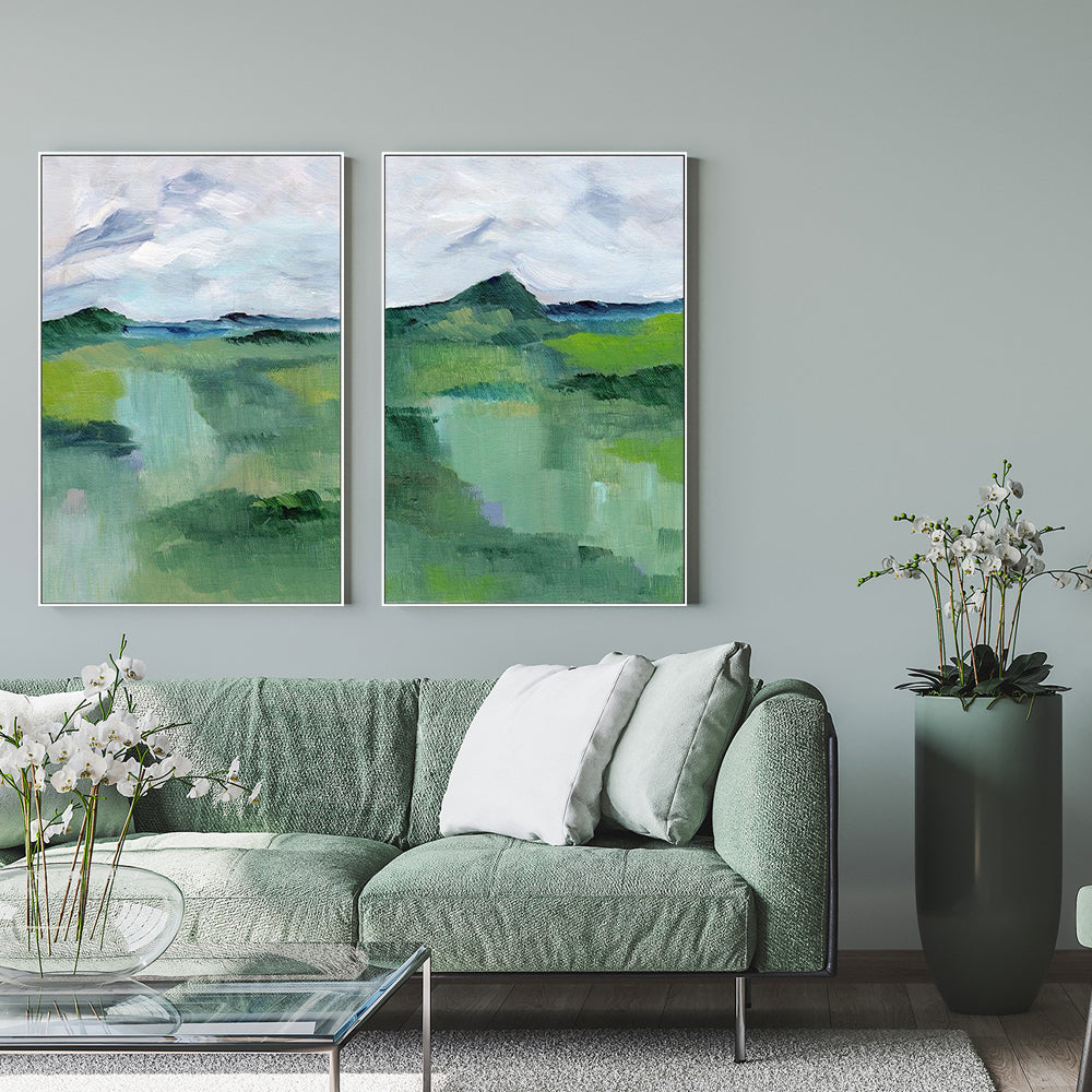 Green, Style A & B, Set Of 2