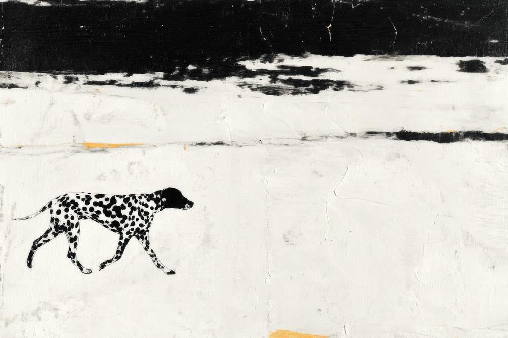 Dalmatian on the Shore-by-Chromatic Storm Studio-wall-art-print-canvas-poster-framed-Gioia