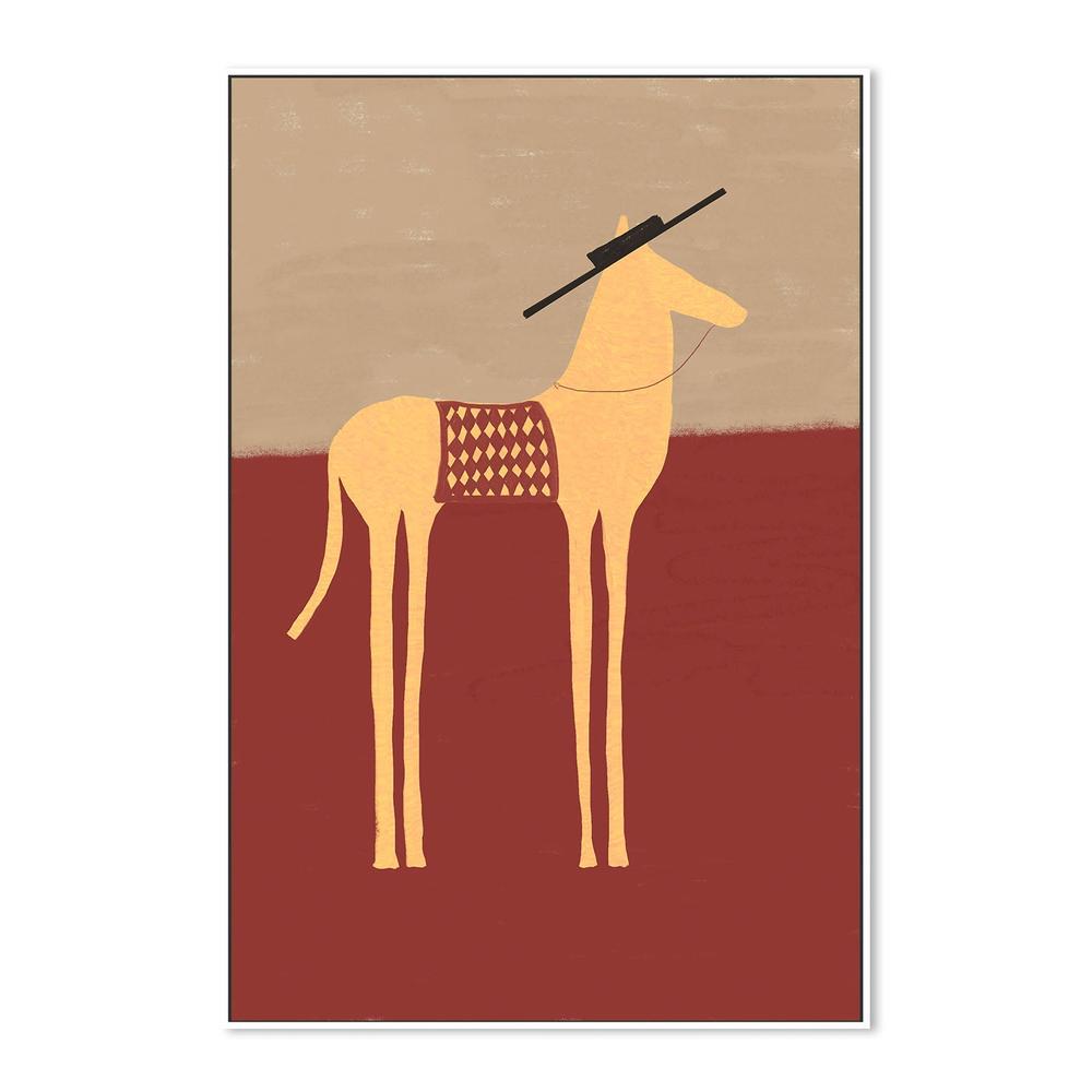 Desert Horse with Sombrero-by-The Art Concept-wall-art-print-canvas-poster-framed-Gioia