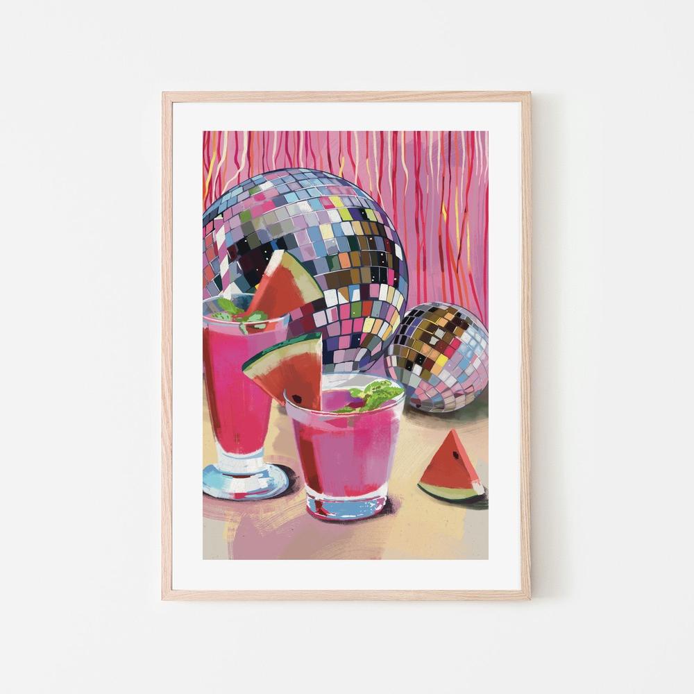 Disco Waterme-by-Zviadadze Daria-wall-art-print-canvas-poster-framed-Gioia