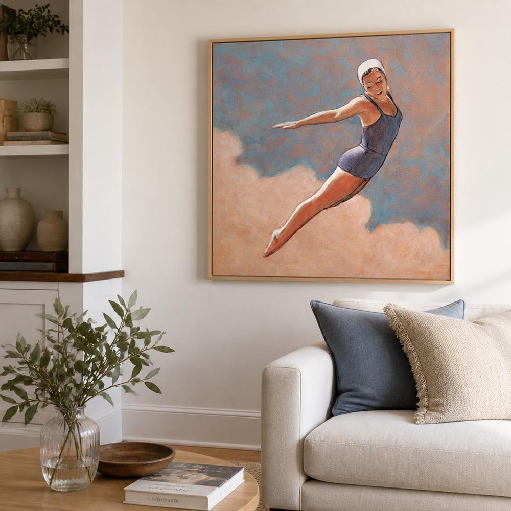 Diver in Soft Clouds-by-Sarah Morrissette-wall-art-print-canvas-poster-framed-Gioia
