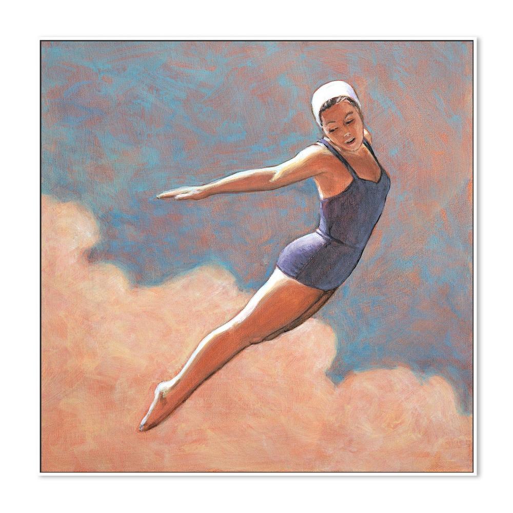 Diver in Soft Clouds-by-Sarah Morrissette-wall-art-print-canvas-poster-framed-Gioia