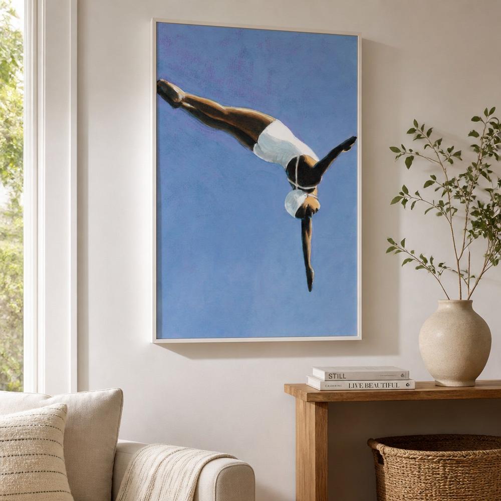 Diver in White-by-Sarah Morrissette-wall-art-print-canvas-poster-framed-Gioia
