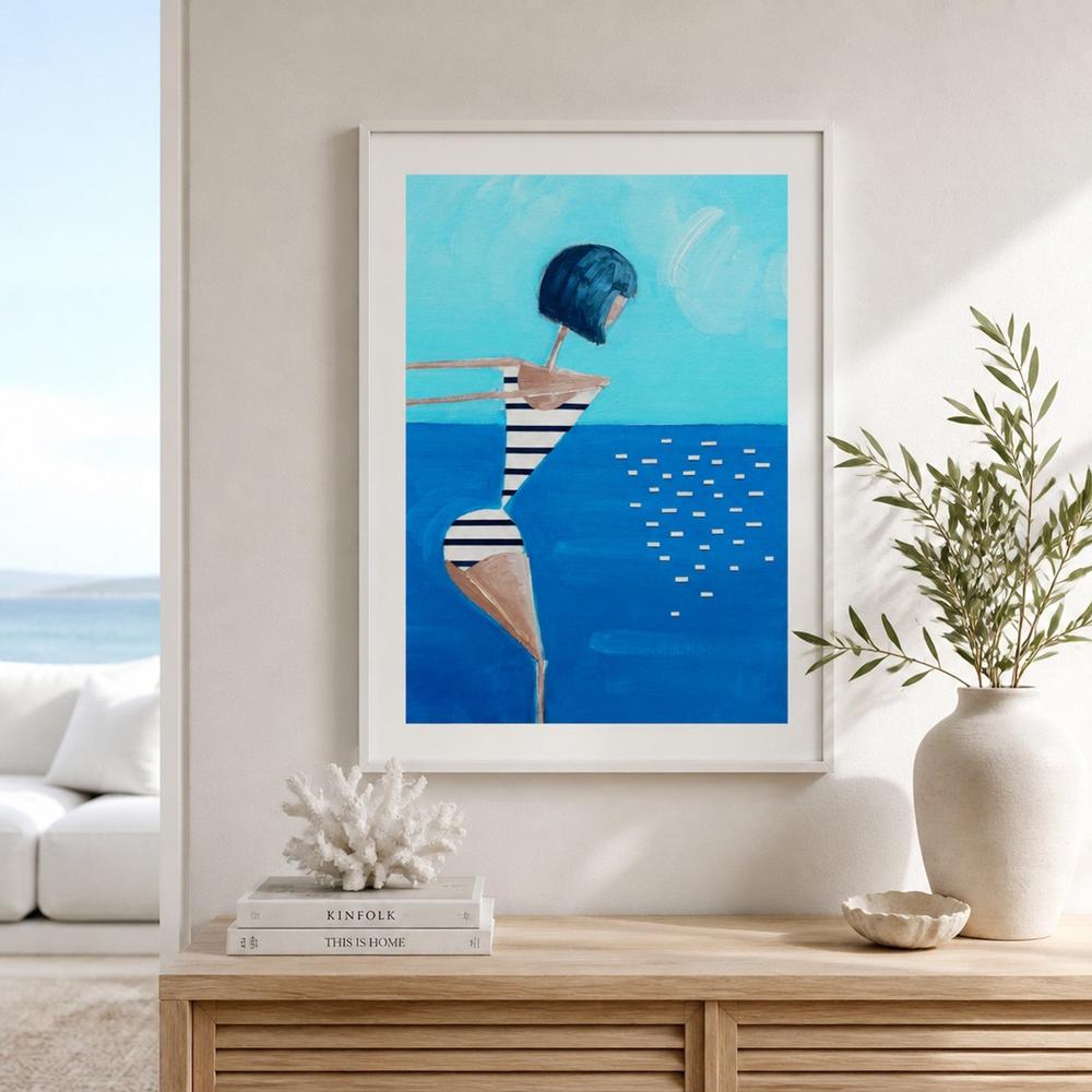 DIVING WOMAN-by-Alex Nereuta-wall-art-print-canvas-poster-framed-Gioia