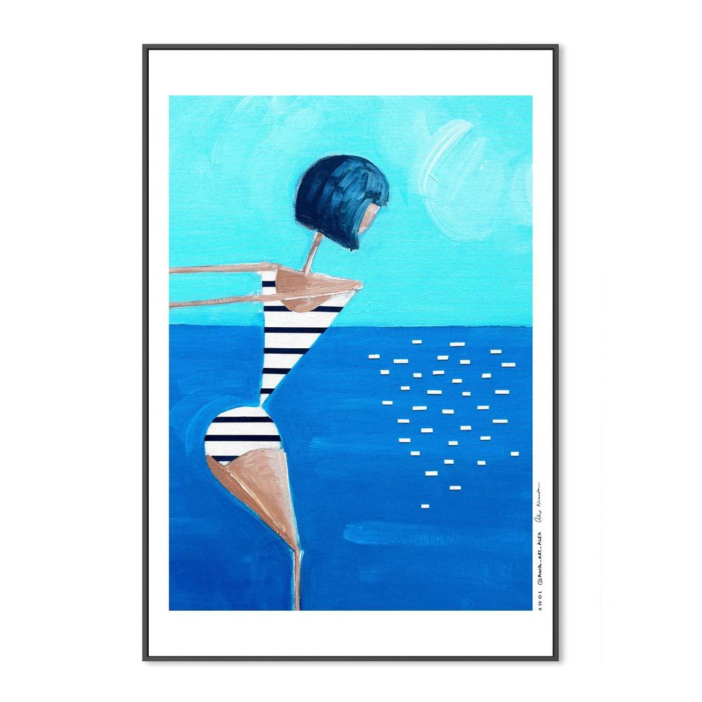 DIVING WOMAN-by-Alex Nereuta-wall-art-print-canvas-poster-framed-Gioia