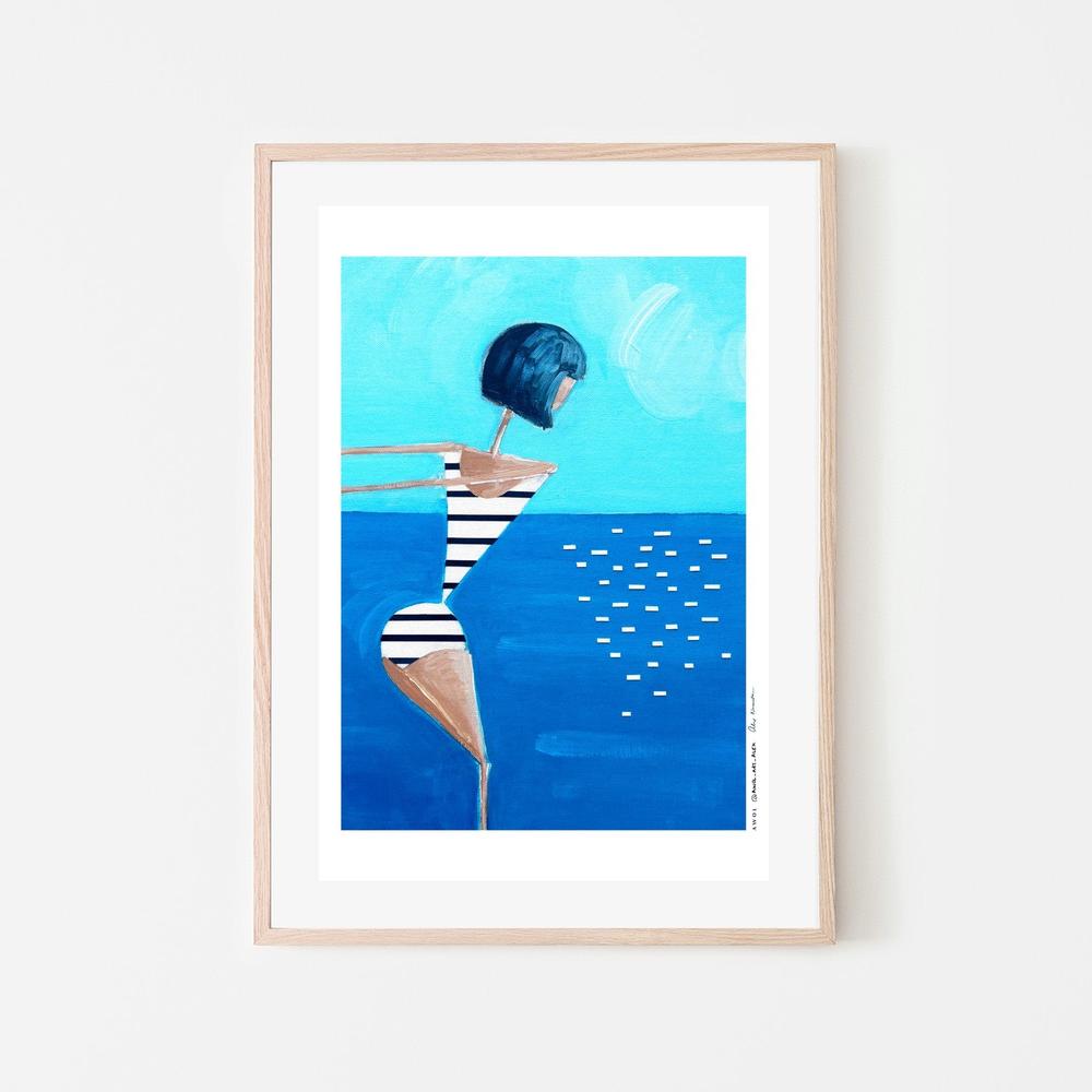 DIVING WOMAN-by-Alex Nereuta-wall-art-print-canvas-poster-framed-Gioia