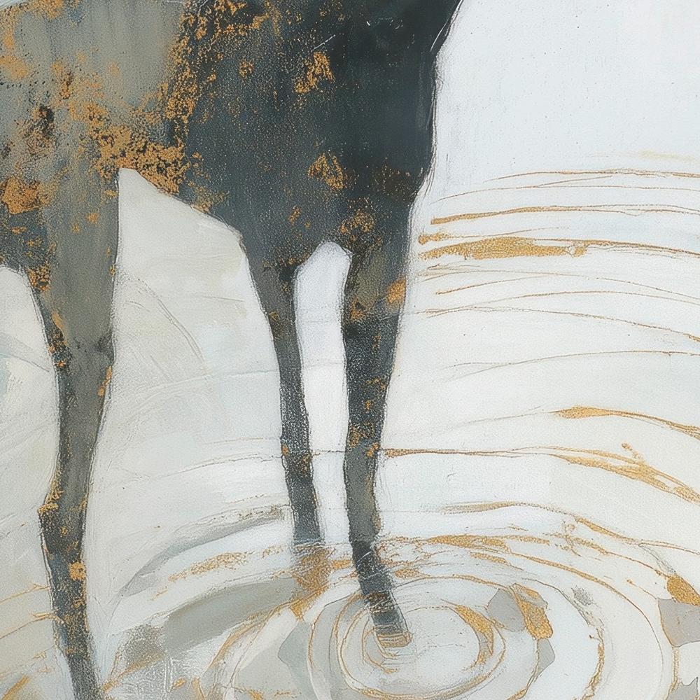 Dog in Golden Waters-by-Chromatic Storm Studio-wall-art-print-canvas-poster-framed-Gioia