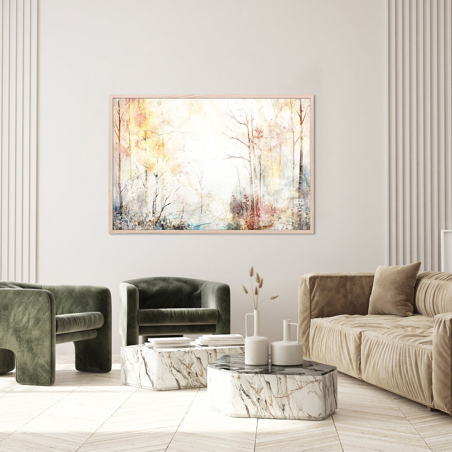 Dreamy Golden Forest-by-Rafal Kulik-wall-art-print-canvas-poster-framed-Gioia