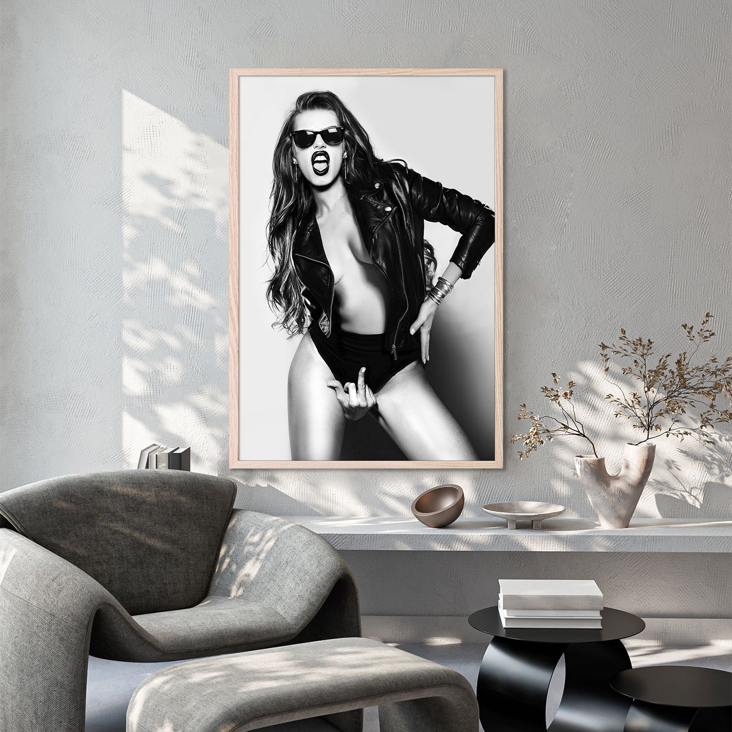 Edgy Rocker Attitude-by-David Drake-wall-art-print-canvas-poster-framed-Gioia
