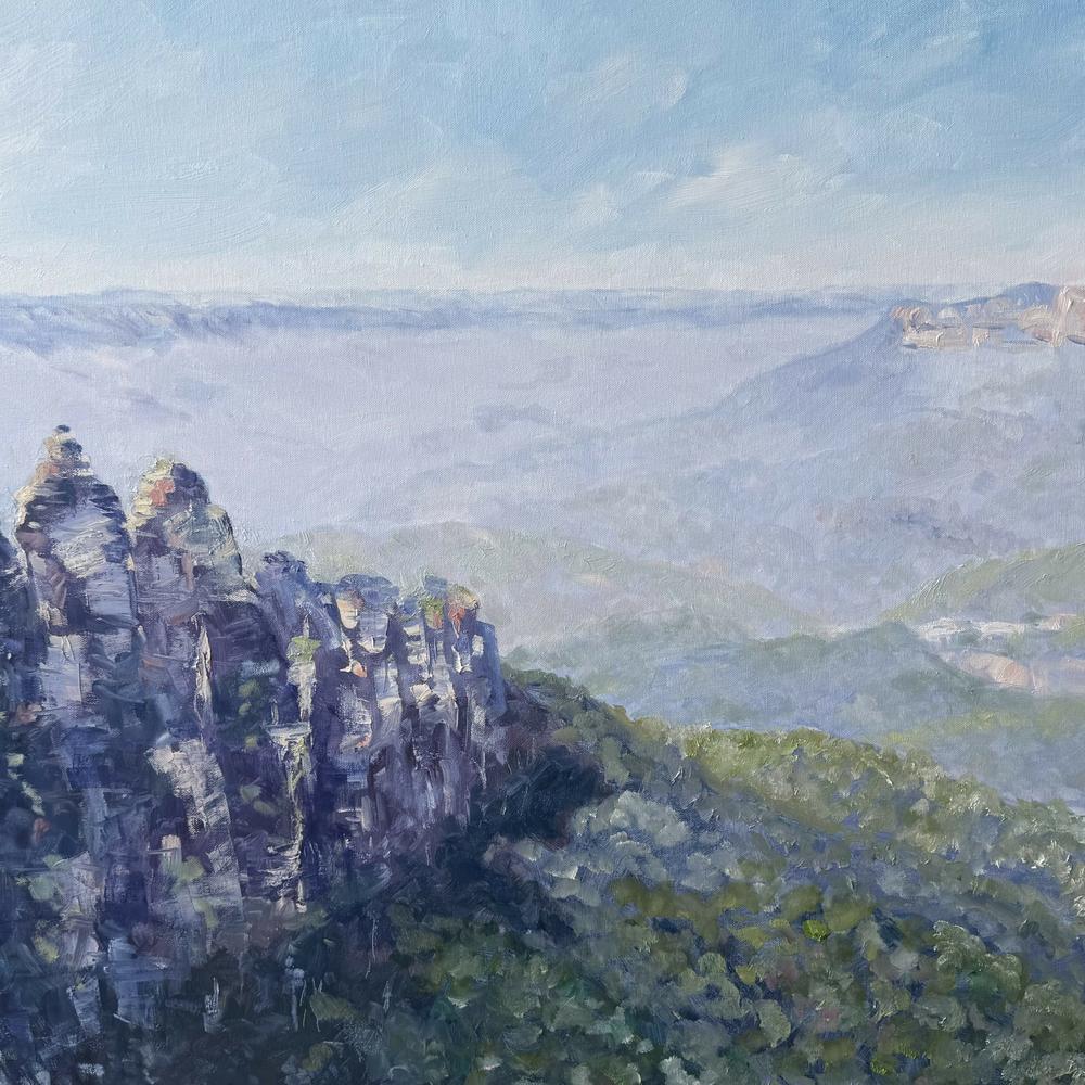 Blue Mountains - Three Sisters. Original hand-painted artwork by Meredith Howse.
