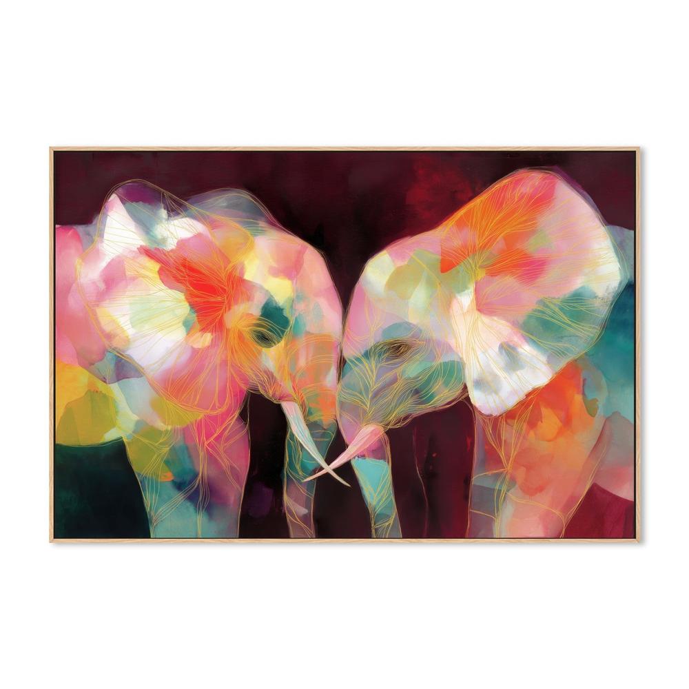 Elephant Mother and Calf-by-Chromatic Storm Studio-wall-art-print-canvas-poster-framed-Gioia