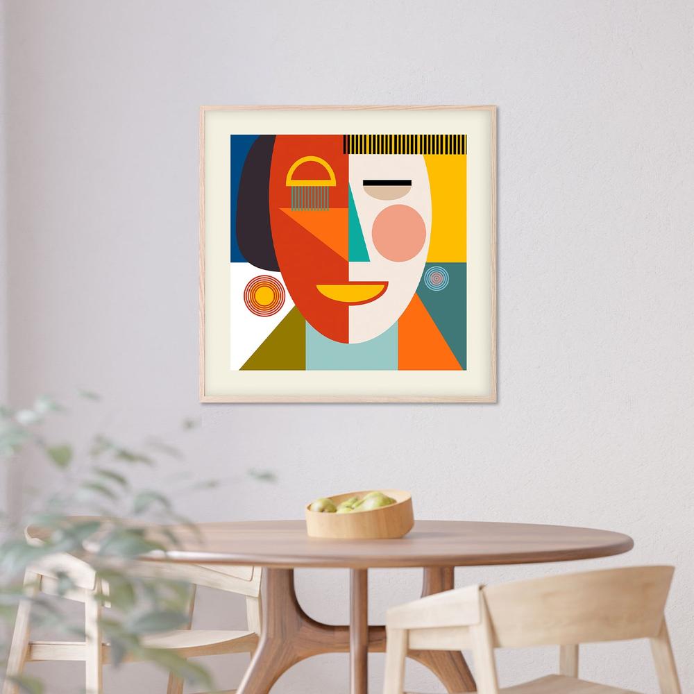 Faces Stripes Minimal Kopie-by-Ana Rut Bre-wall-art-print-canvas-poster-framed-Gioia