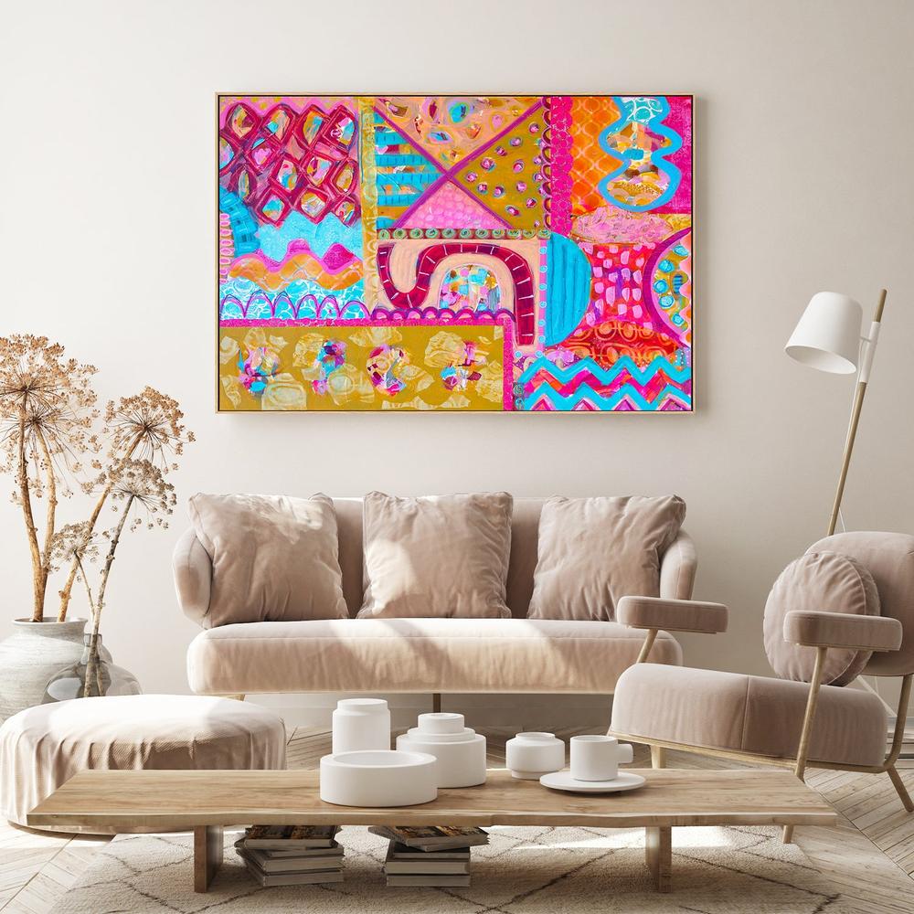 Festival in the Fields-by-Lindy Farley-wall-art-print-canvas-poster-framed-Gioia