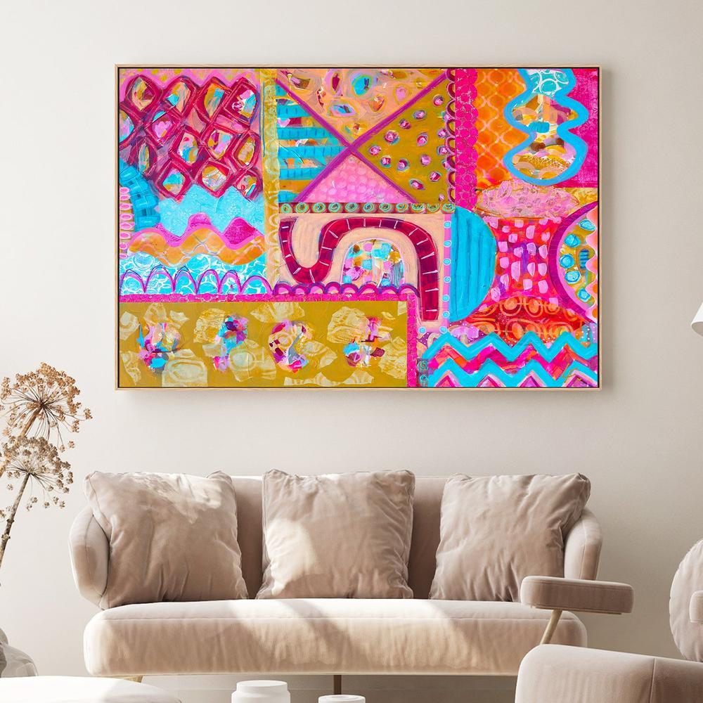 Festival in the Fields-by-Lindy Farley-wall-art-print-canvas-poster-framed-Gioia