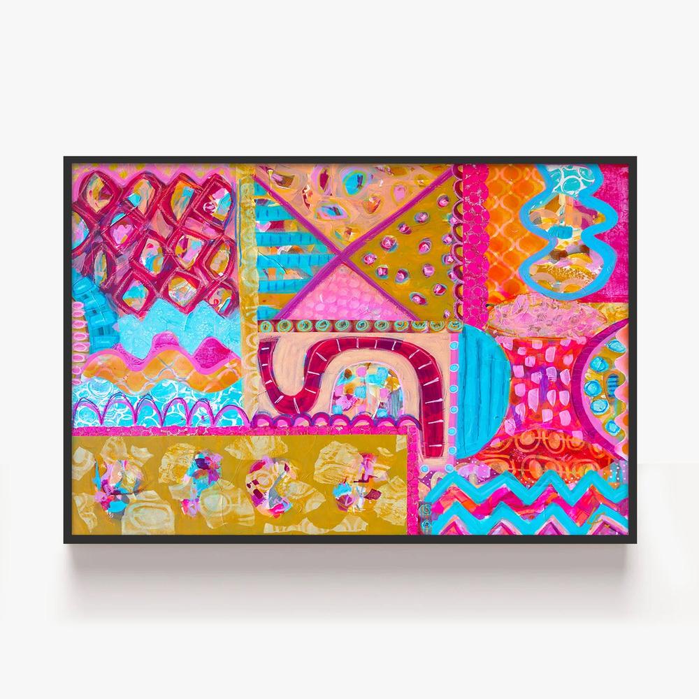 Festival in the Fields-by-Lindy Farley-wall-art-print-canvas-poster-framed-Gioia