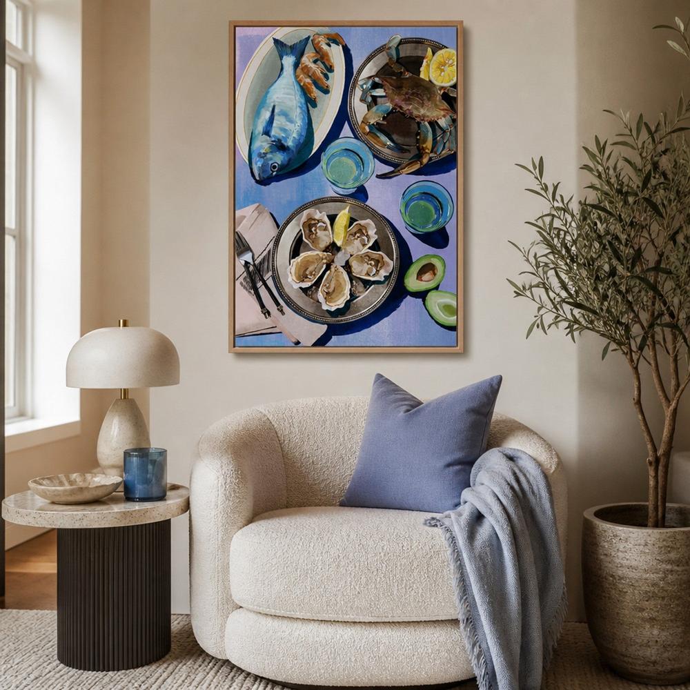 Fish In Hat-by-Zviadadze Daria-wall-art-print-canvas-poster-framed-Gioia