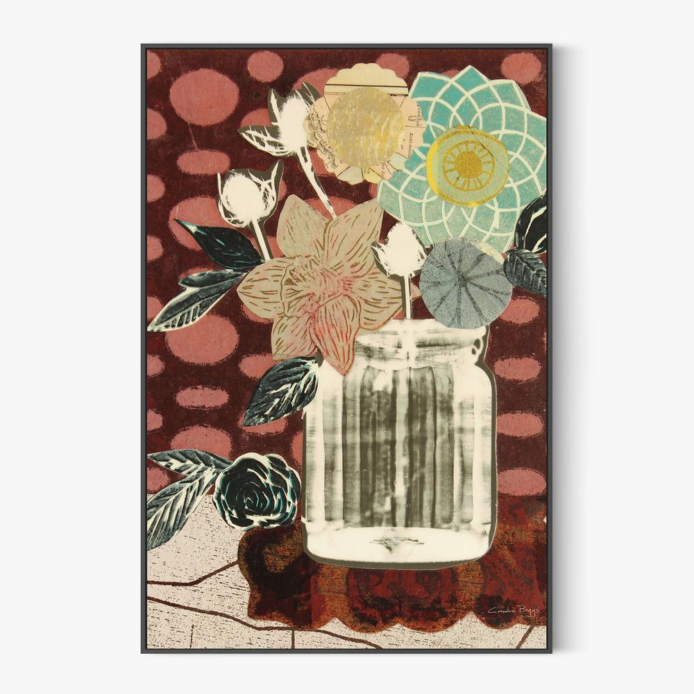Floral Fling, Style A, Cream-by-Candra Boggs-wall-art-print-canvas-poster-framed-Gioia
