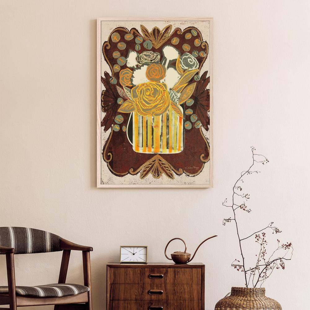Floral Fling, Style B, Cream-by-Candra Boggs-wall-art-print-canvas-poster-framed-Gioia